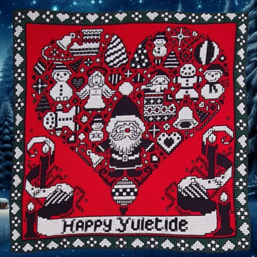 Christmas Heart - AdO Crochet Yarn Package Mosaic
