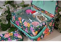 Crochet Hook Case Floral Garden Teal-3