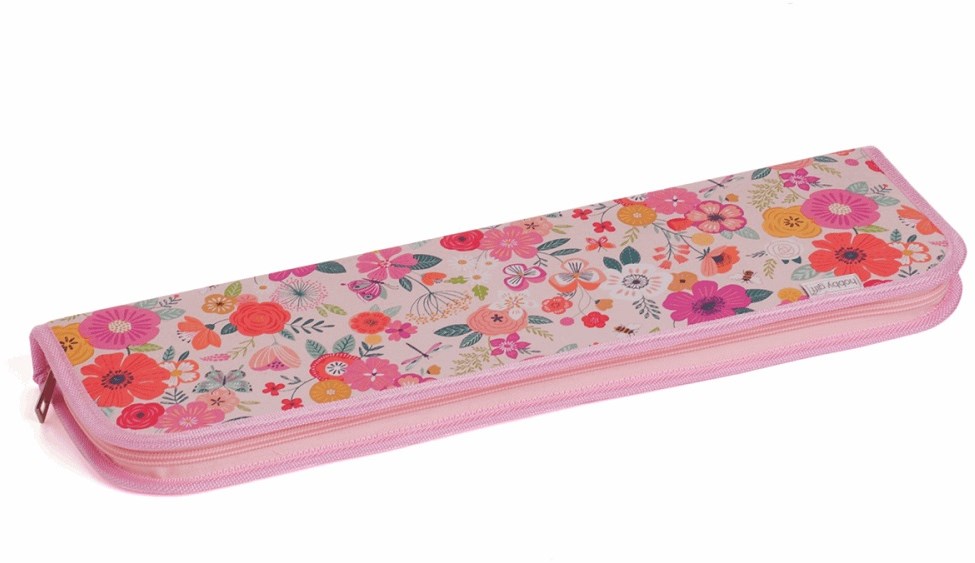 Knitting Needle Hard Case Floral Garden XL 