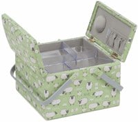 Sewing Basket Large Double Sheep-3