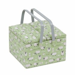 Sewing Basket Large Double Sheep