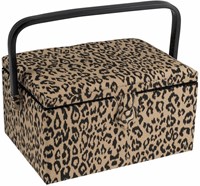 Sewing Basket Medium Leopard