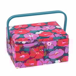 Sewing Basket Medium Flowers 