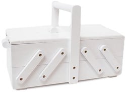 Sewing Box Wood S White