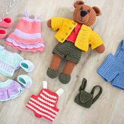 Dream Dress-Up Bear Clothing Crochet Kit