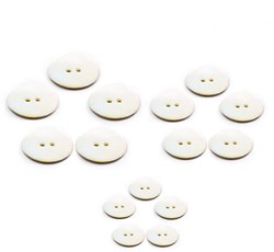 Phildar Knopenset 5 Stuks Natuurparelmoer 14,18 en 22 mm