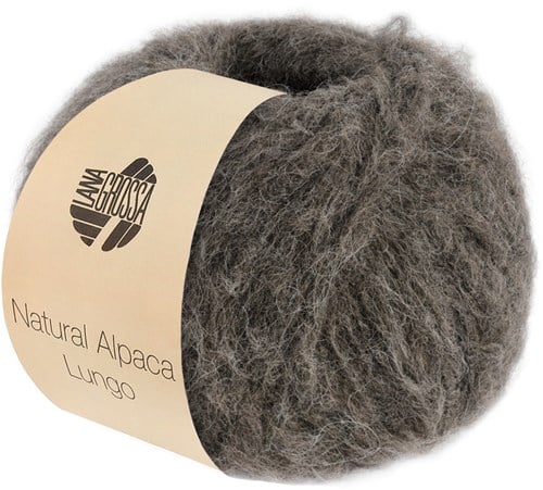 Lana Grossa Natural Alpaca Lungo 021 Dark Grey