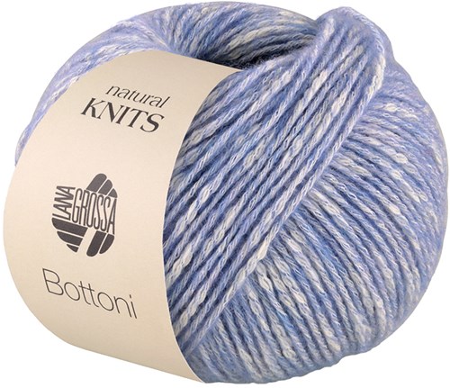 Lana Grossa Bottoni 007 Light Blue/Raw White