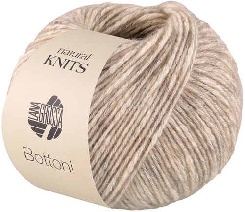 Lana Grossa Bottoni 013 Grey Beige/Creme