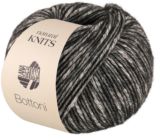 Lana Grossa Bottoni 014 Anthracite/Creme