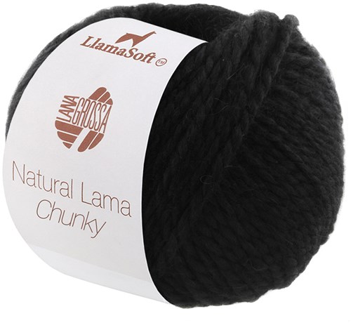 Lana Grossa Natural Lama Chunky 008 Black