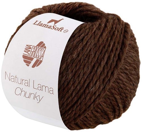 Lana Grossa Natural Lama Chunky 013 Chocolat Brown