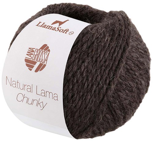 Lana Grossa Natural Lama Chunky 015 Black Brown