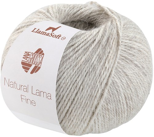 Lana Grossa Natural Lama Fine 112 Grey Beige