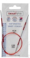 KnitPro Smartstix Fixed Circular Knitting Needles 40cm (Red) 2.00 mm
