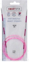 KnitPro Smartstix Fixed Circular Knitting Needles 100cm (Pink) 2.25 mm