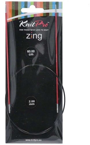 KnitPro Zing Circular Knitting Needles 60cm 2.00mm