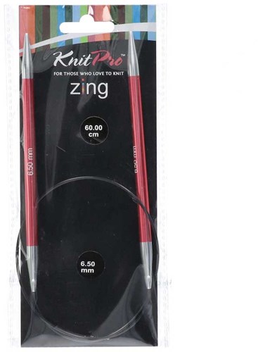 KnitPro Zing Circular Knitting Needles 60cm 6.50mm