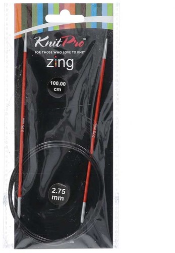 KnitPro Zing Circular Knitting Needles 100cm 2.75 mm
