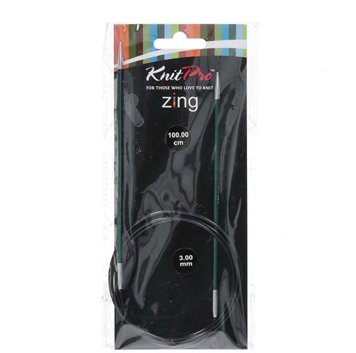 KnitPro Zing Circular Knitting Needles 100cm 3.00 mm