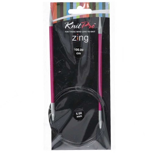 KnitPro Zing Circular Knitting Needles 100cm 5.00 mm