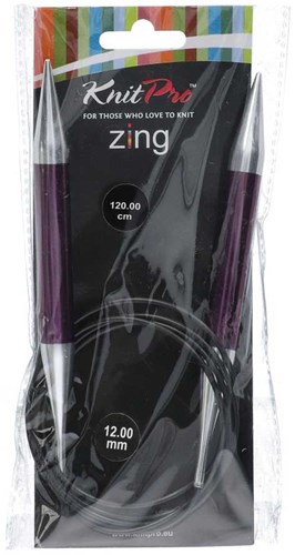 KnitPro Zing Circular Knitting Needles 120cm 12.00 mm