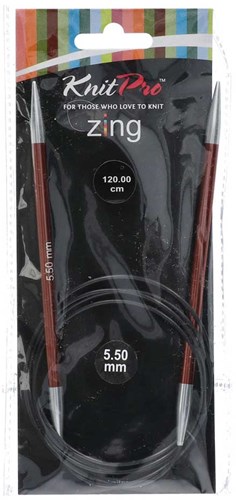 KnitPro Zing Circular Knitting Needles 120cm 5.50 mm