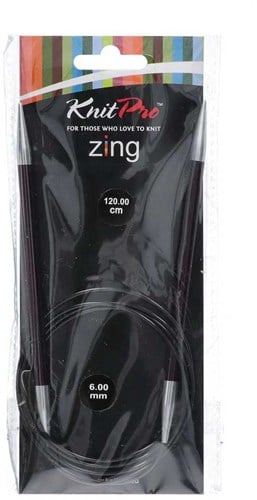 KnitPro Zing Circular Knitting Needles 120cm 6.00 mm
