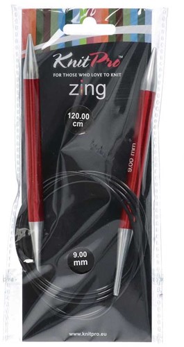 KnitPro Zing Circular Knitting Needles 120cm 9.00 mm