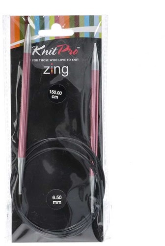 KnitPro Zing Circular Knitting Needles 150cm 6.50mm