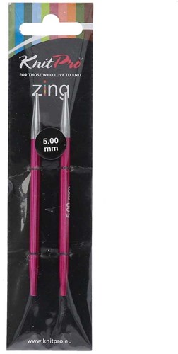KnitPro Zing Short Interchangeable Circular Knitting Needles 5.00 mm