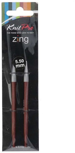 KnitPro Zing Short Interchangeable Circular Knitting Needles 5.50 mm
