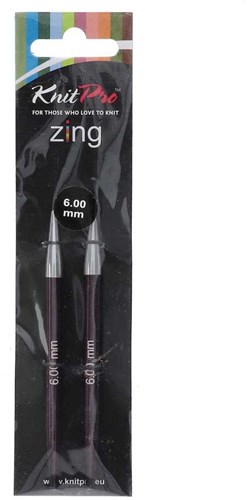 KnitPro Zing Short Interchangeable Circular Knitting Needles 6.00 mm