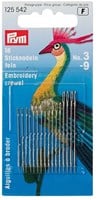 Prym Crewel Embroidery Needles Fine Steel No. 3-9