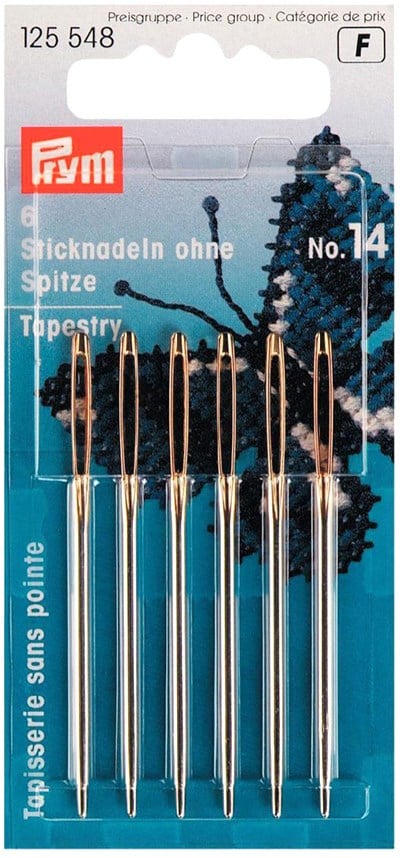 Prym Tapestry Needles with Blunt Point Steel No. 14-16 