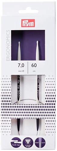 Prym Ergonomics Fixed Circular Knitting Needles 60 cm 7.00 mm