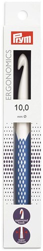 Prym Wool Crochet Hook Ergonomic 18 cm 10.00 mm Royal Blue
