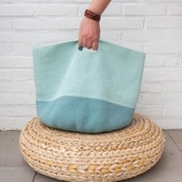 Crochet Pattern Yarn and Colors Slouchy Pouch Color Block-3
