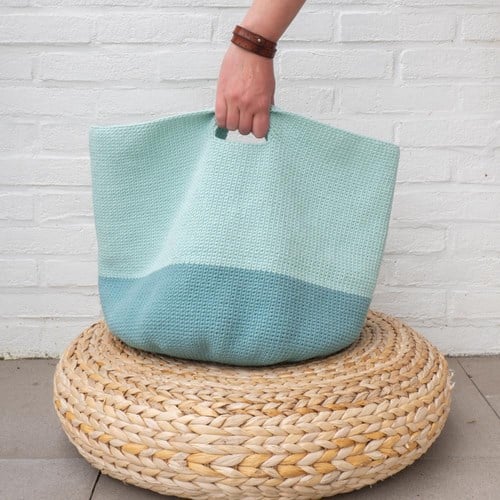 Crochet Pattern Yarn and Colors Slouchy Pouch Color Block-3