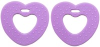 Go Handmade Heart Teething Rings 13 Purple