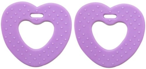Go Handmade Heart Teething Rings 13 Purple