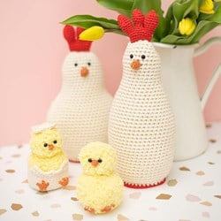 Crochet Pattern Chicken Family
