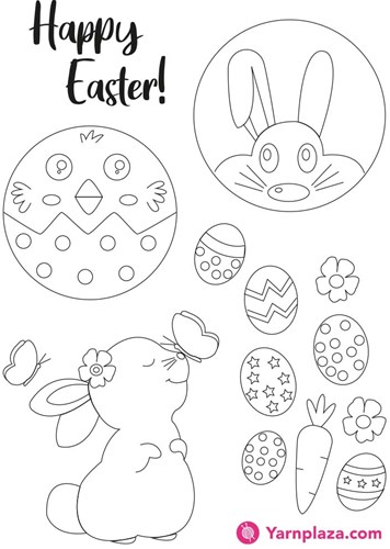 Yarnplaza Punch Pattern Easter (Stencil)-3