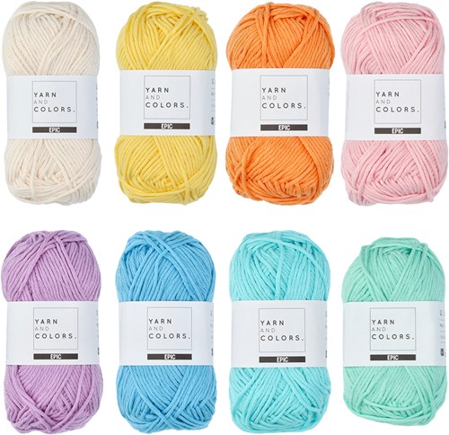 Yarn and Colors Rainbow Roll Crochet Kit 2 Pastel-3