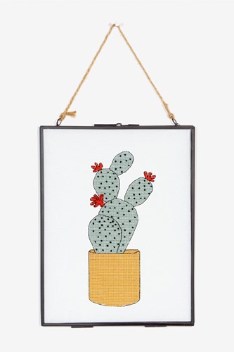 Embroidery Pattern Flowering Cactus-3