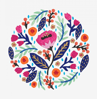 Embroidery Pattern Spring Garden