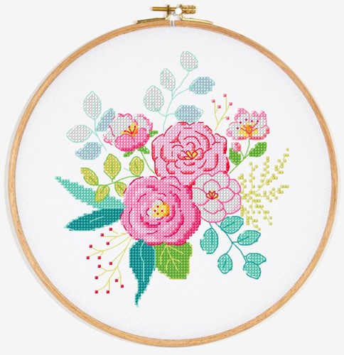 Embroidery Pattern Bouquet of Roses