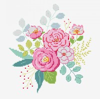 Embroidery Pattern Bouquet of Roses-2