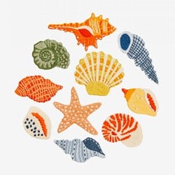 Embroidery Pattern Seashells