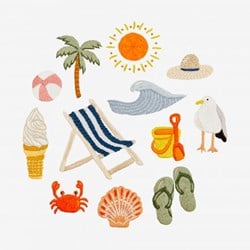Embroidery pattern Beach Day